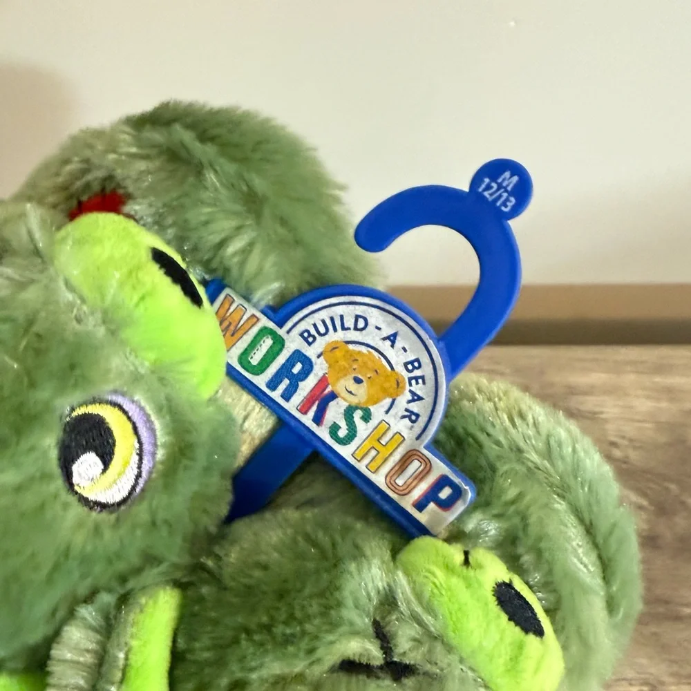 NEW Build a Bear BAB Frankenbear Monster Zombie Halloween Slippers Toddler 12/13